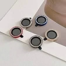 İphone 11 Pro Max  Taşlı Kamera Lens Koruyucu Çerçeveli Koruyucu - Resim 2