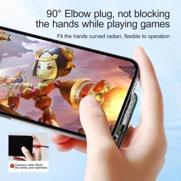 Joyroom S-1230K3 Gaming 2.4A USB Lightning Şarj ve Data Kablosu - Resim 5