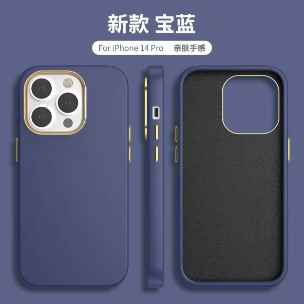 İphone 14 Pro Dik Kenarlı Deri Görünümlü Atlas Kapak - Resim 2