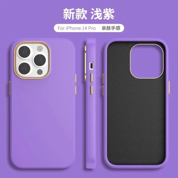 İphone 14 Pro Dik Kenarlı Deri Görünümlü Atlas Kapak - Resim 4