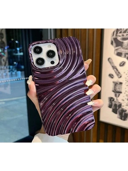 İphone 14 Pro Max Ripples Parlak Darbelere Dayanıklı Silikon Kılıf Siyah - Resim 3