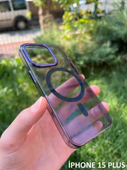 İphone 15 Plus Hybrid Magsafe Animasyonlu Sararmaz Kılıf - 4