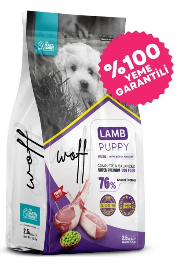Woof Super Premium Kuzu Etli Yavru Köpek Maması 2.5 kg
