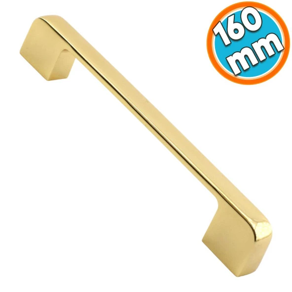 Mobilya Kulp Mutfak Dolabı Çekmece Dolap Kulpları Kapak Kulpu Kulbu Gold Altın 160 mm Metal
