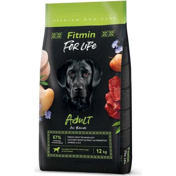 Fitmin Forlife Tüm Irklar İçin Kümes Hayvanlı Yetişkin Köpek Maması 12kg