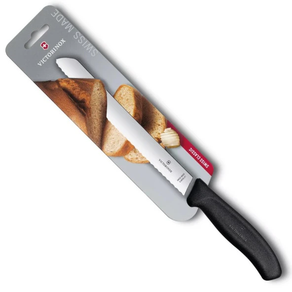 Victorinox Swiss Classic 17cm Ekmek Bıçağı Siyah 6.8633.21B