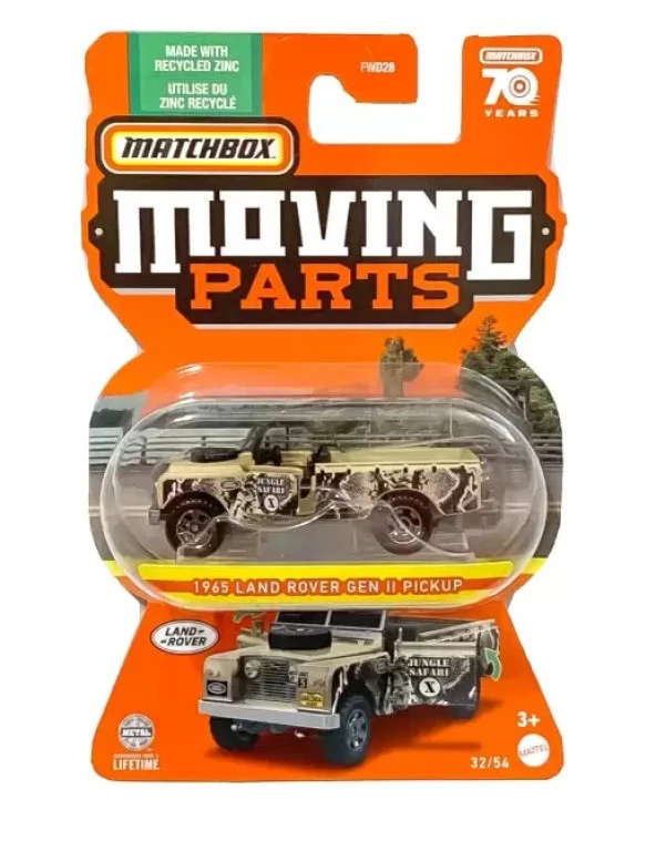 Matchbox FWD28 1965 Land Rover Gen II Pickup Açılır Kapı Oyuncak Araç - 3
