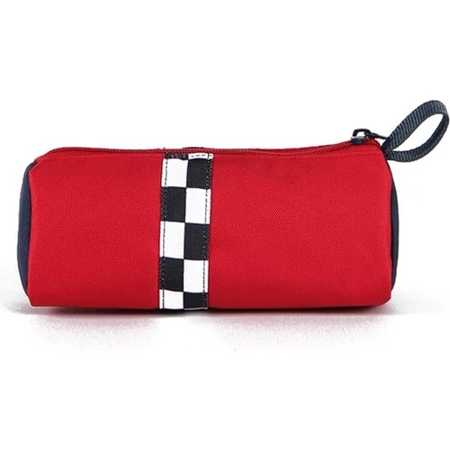 United Colors of Benetton Tek Bölmeli Kırmızı Dama Desenli Kalem Çantası 03770 - 3