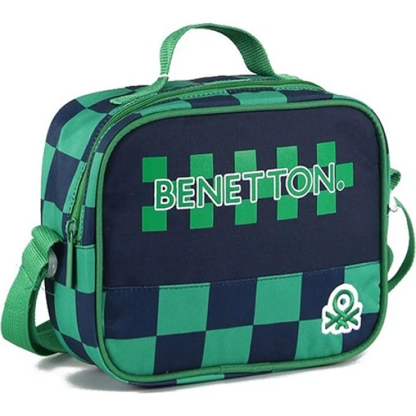 United Colors of Benetton Yeşil Dama Desenli Benetton Beslenme Çantası 03775
