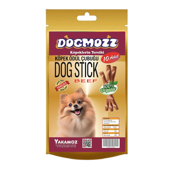 DogMozz Stick Köpekler için Biftekli Ödül Çubuğu 10 lu Paket
