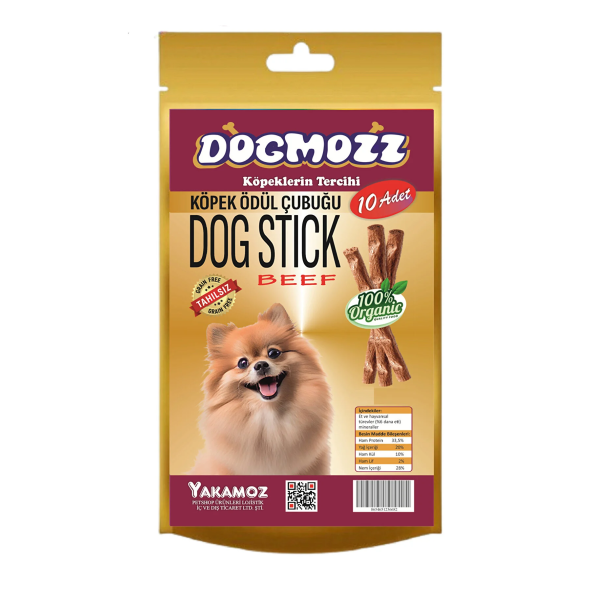 DogMozz Stick Köpekler için  Biftekli Ödül Çubuğu 10 lu Paket