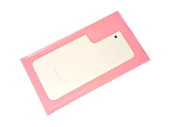 Tkgz Samsung Galaxy S22 Arka Pil Batarya Kapağı (CAM) PEMBE
