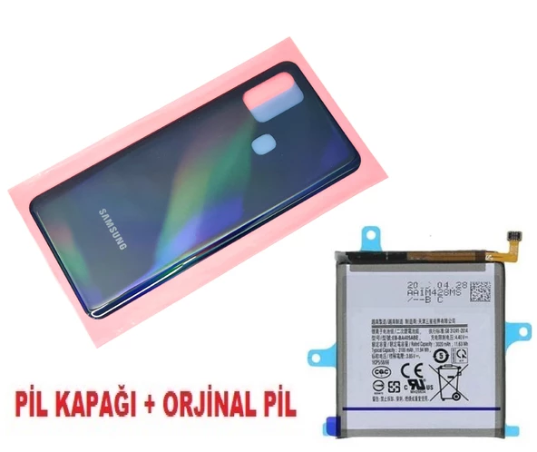 Tkgz Samsung Galaxy A21S A217 Arka Pil Batarya Kapağı + PİL SİYAH