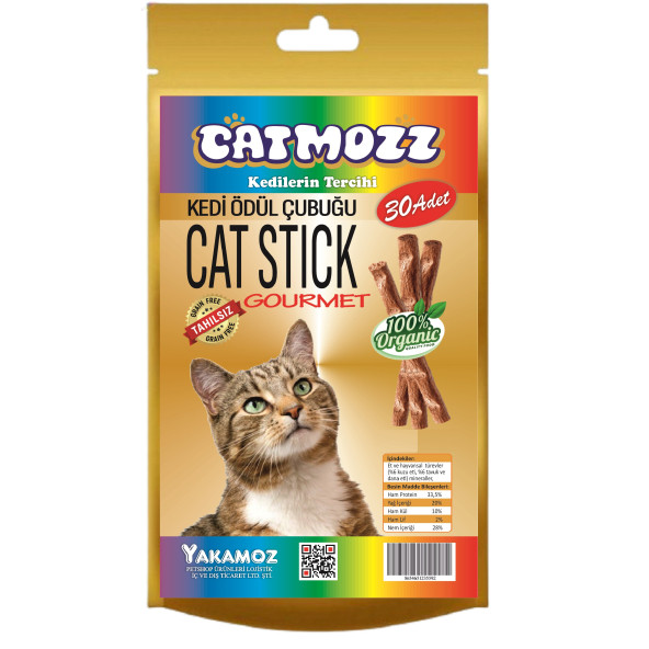 CatMozz Stick  Kediler İçin Gourmet Karışık Ödül Çubuğu 30'lu Paket