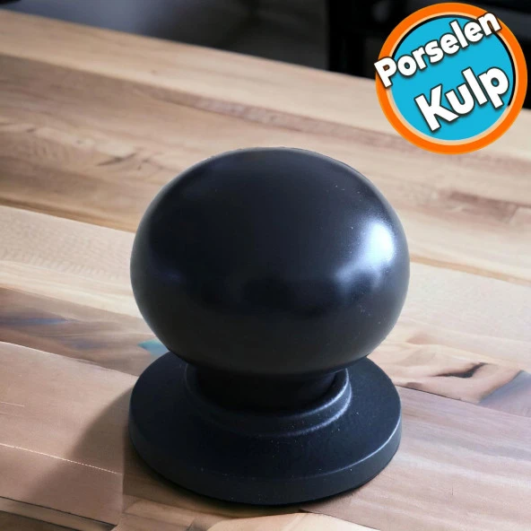 Porselen Mat Siyah Kulp Mobilya Mutfak Dolabı Çekmece Dolap Kulpları Kapak Kulpu Kulbu Düğme ürün görseli