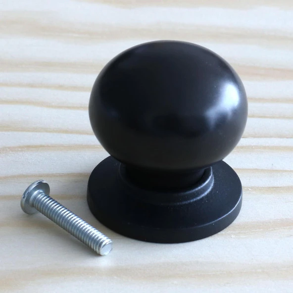 Porselen Mat Siyah Kulp Mobilya Mutfak Dolabı Çekmece Dolap Kulpları Kapak Kulpu Kulbu Düğme - Resim 3