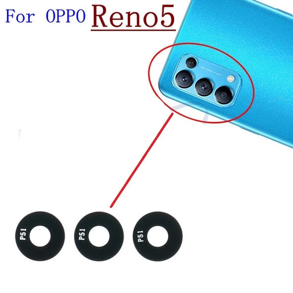 Oppo Reno 5 Arka Kamera Camı Lens Yapışkanlı
