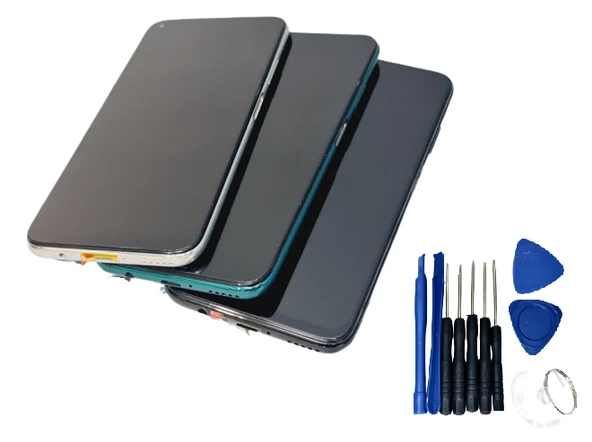 Tkgz Huawei Uyumlu P40 Lite Lcd Ekran Dokunmati (ORJİNAL ÇITALI TAMİR SETİ ) YEŞİL