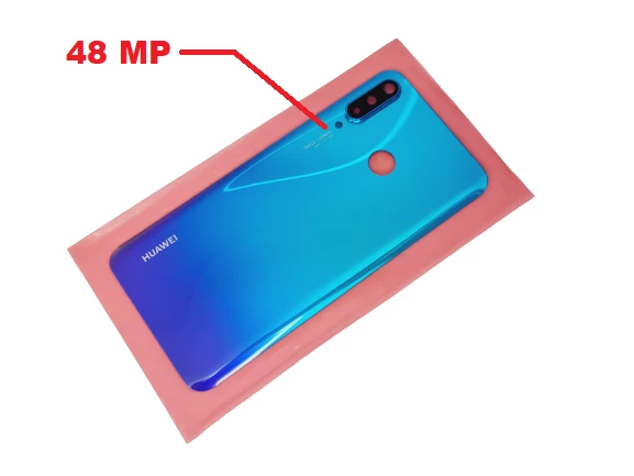 Tkgz Huawei Uyumlu P30 Lite Arka Kapak MAVİ ( Kamera Lensli 48 MP)