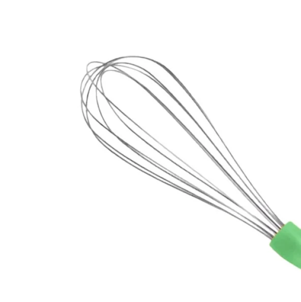 MyBru Paslanmaz Çelik Yeşil Plastik Saplı El Çırpıcısı (Blender) 3'lü Set - 6