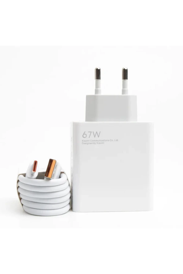 67W Turbo Şarj Cihazı Aleti 6A Kablo/Adaptör Seti Type C USB Xiaomi Redmi Samsung Uyumlu Duvar Tipi - 4