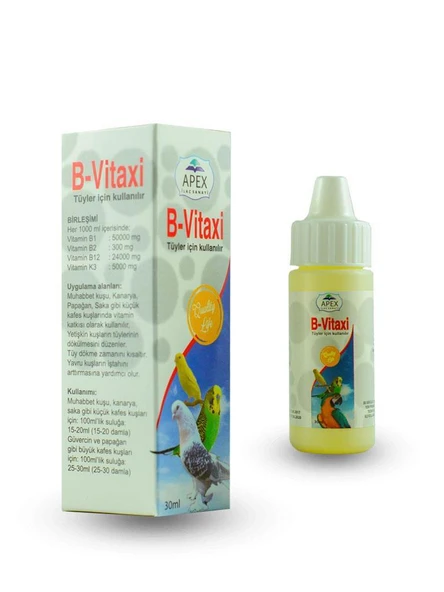 Apex B-Vitaxi Kuşlar İçin B Vitamini Tüy Dökümü 100 ml ürün görseli 1