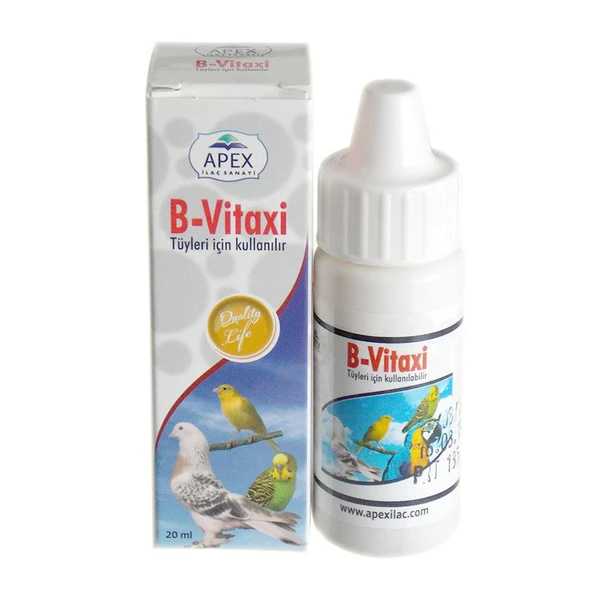 Apex B-Vitaxi Kuşlar İçin B Vitamini Tüy Dökümü 100 ml - Resim 3