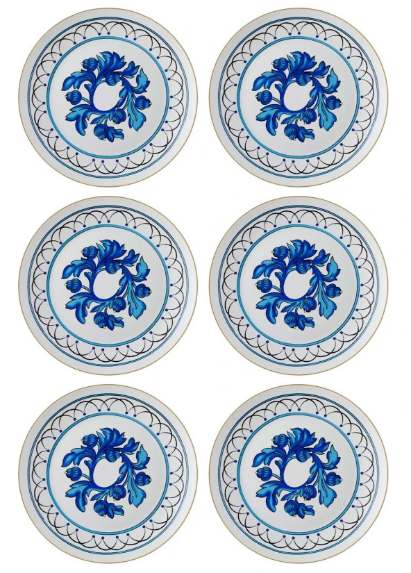 The Mia Azul Servis Tabağı 6 Kişilik
