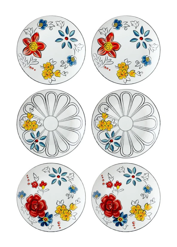 The Mia Fiore Pasta Tabağı 6 Kişilik