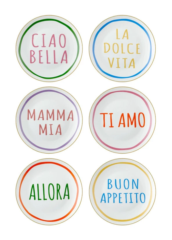 The Mia Ti Amo Pasta Tabağı 6 Kişilik