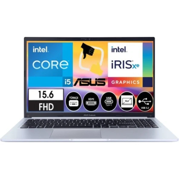 Asus Vivobook-15 F1502ZA-EJ1534 Intel Core I5 1235U 24GB 2tb SSD 15.6 Fhd Freedos Dizüsütü Bilgisayar Snertech