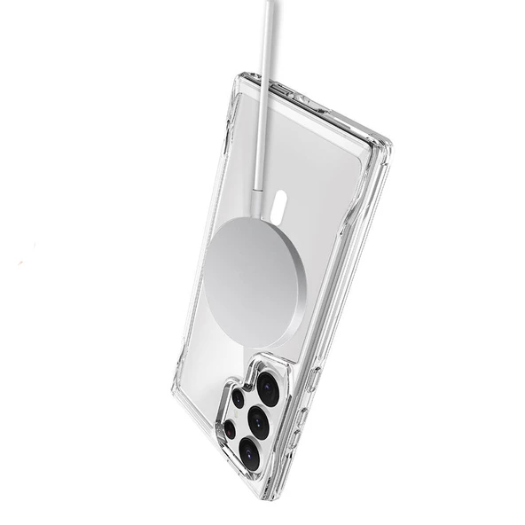 Vendas Samsung Galaxy S24 Ultra Kılıf Zore Magsafe Şarj Özellikli T-Max Magsafe Kapak - 6