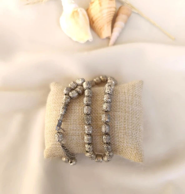 Tesbih Metal Döküm Tespih Dini İslami 33 Adet 0.7 mm Tane