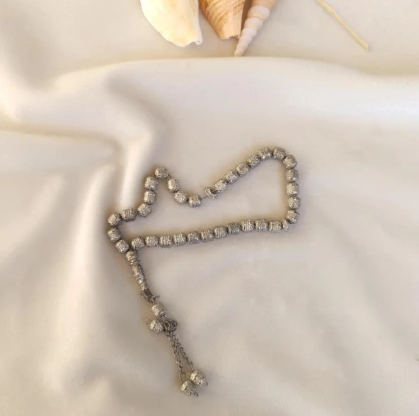 Tesbih Metal Döküm Tespih Dini İslami 33 Adet 0.7 mm Tane - 2