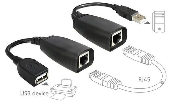 Concord C5605 USB 2.0 RJ45 Sinyal Arttırıcı Uzatma Kablosu - 4