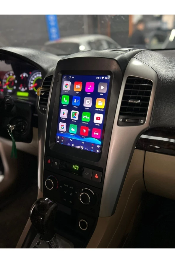 Chevrolet Captiva Tesla Çerçeveli Android 12 Multimedya Carplay 4GB RAM+64GB HDD Navigasyon Ekran