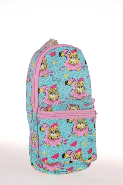 Nature Junior Bag Kalem Çantası (Tiger Flamingo)Kaukko K2324 alithestereo