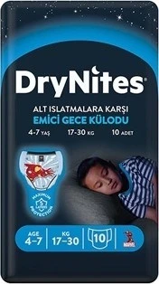 DryNites Erkek 4-7 Yaş 30'lu Emici Gece Külodu - Resim 2