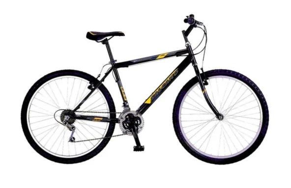 Salcano Excel 24" Jant V Fren 14' Kadro 21 Vites Dağ Bisikleti Siyah Sarı Gri