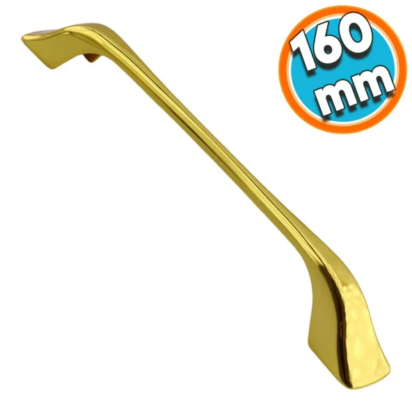 Mobilya Mutfak Dolabı Çekmece Dolap Kapak Kulpu Kulbu 160 mm Gold Metal Kulp