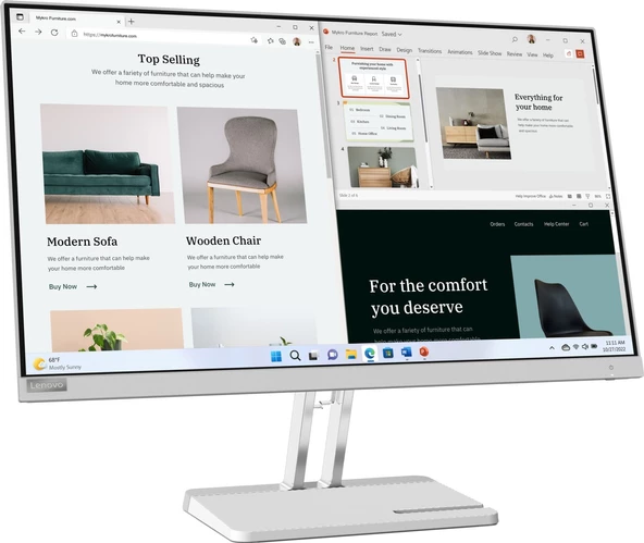 LENOVO 27" L27E-40 67ACKAC4TK 4MS 100HZ HDMI+VGA FULLHD FREESYNC VA MONİTÖR