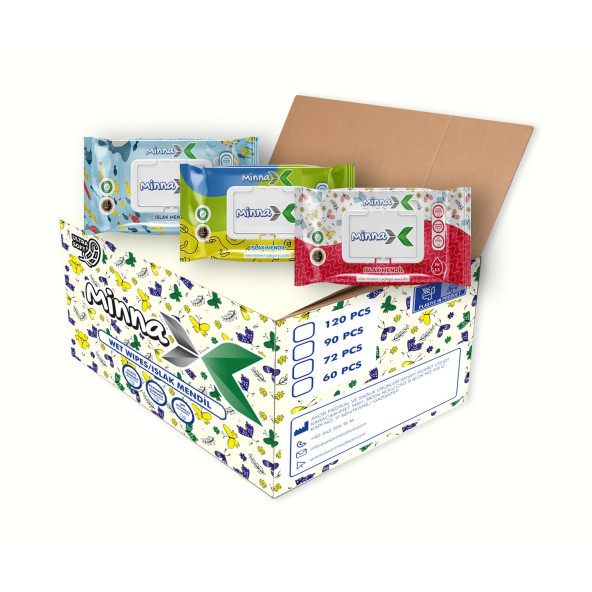 Minnax Islak Mendil 120li 12 Paket (12X120 1440 Yaprak) - 2