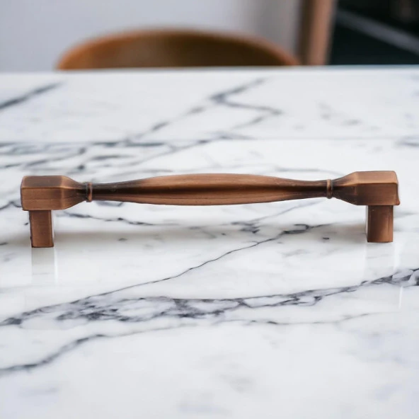 Mobilya Kulp Mutfak Dolabı Çekmece Dolap Kulpları Kapak Kulpu Kulbu Antik Bakır 128 mm Metal - Resim 4