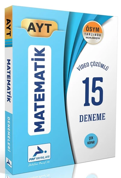 PRF AYT Matematik 15 Deneme Video Çözümlü