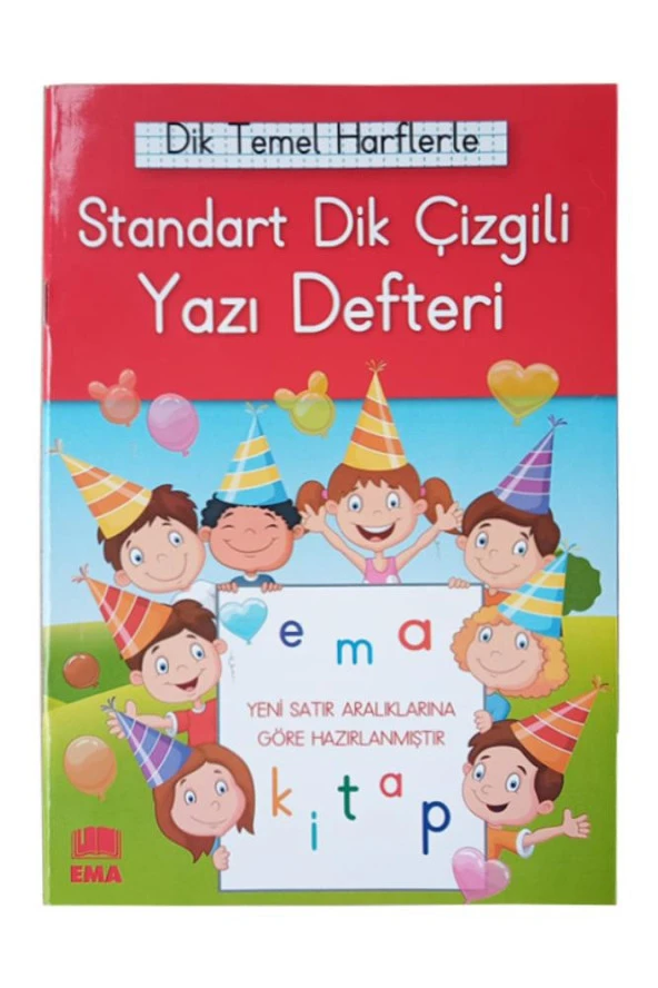 Güzel Yazı Defteri Orta Boy Dik Çizgili 16,5x24 cm 24 Yaprak 1 Adet Standart Dik Çizgili Yazı Defteri Dik Temel Harflerle 1. Sınıf - 3