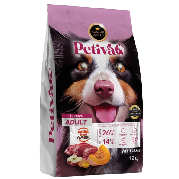 Petiva Yetişkin Kuzu Etli Köpek Maması 12 Kg