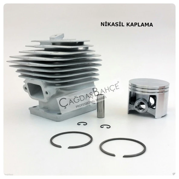 STİHL MS461 MOTORLU TESTERE NİKASİL SİLİNDİR PİSTON SETİ 52 mm - Resim 4