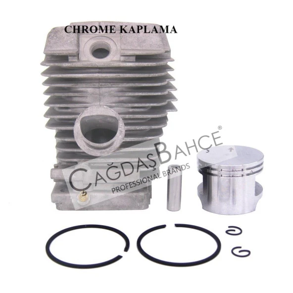 STİHL MS390 MOTORLU TESTERE CHROME SİLİNDİR PİSTON SETİ 49 mm - Resim 4