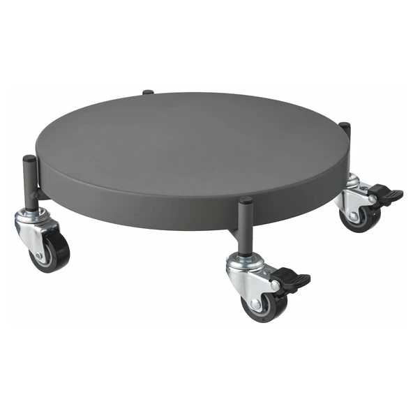 Tekerlekli Saksı Altı MeridyenDukkan 32 cm Galvanizli Saksılık Altı Pratik Frenli - Resim 2