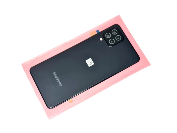 Tkgz Samsung Galaxy A22 (4G) Arka Pil Batarya Kapağı (FULL Kamera Lensli) SİYAH
